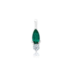 Chatham 0.51ct Emerald & Diamond Pendant