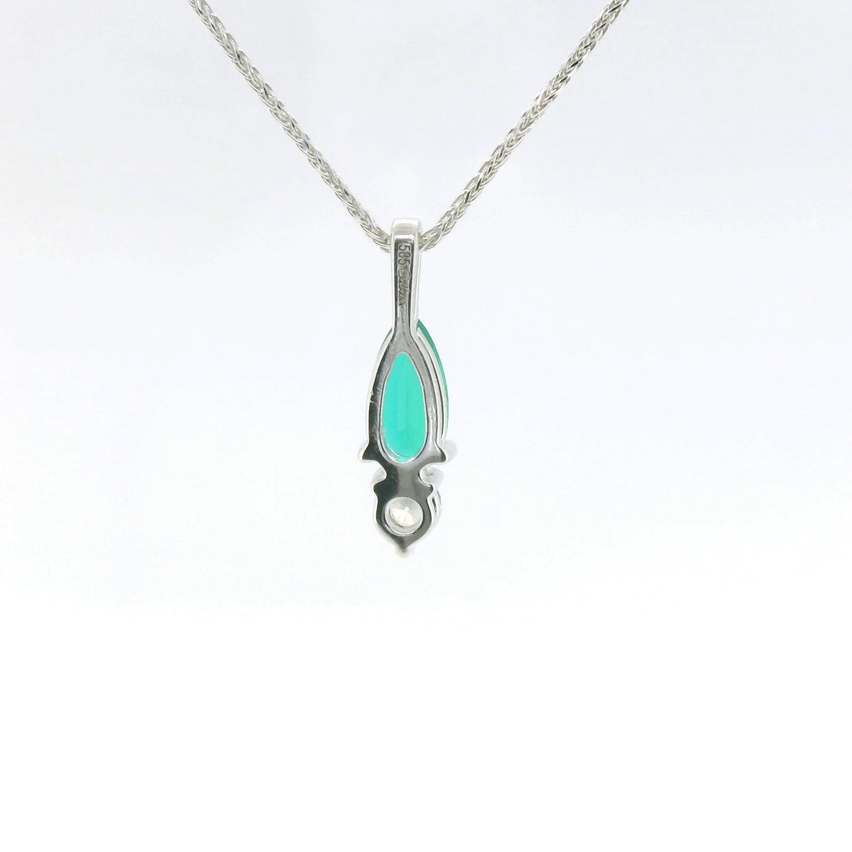 Chatham 0.51ct Emerald & Diamond Pendant