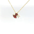 Chatham 0.58ct Lab Ruby & Diamond Pendant