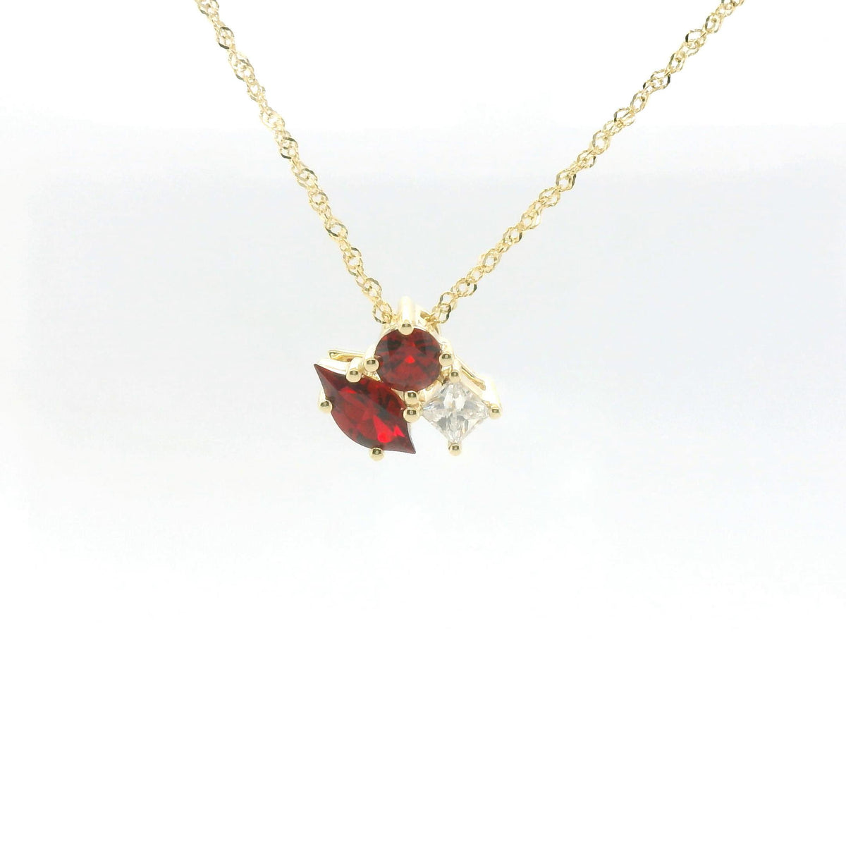 Chatham 0.58ct Lab Ruby & Diamond Pendant