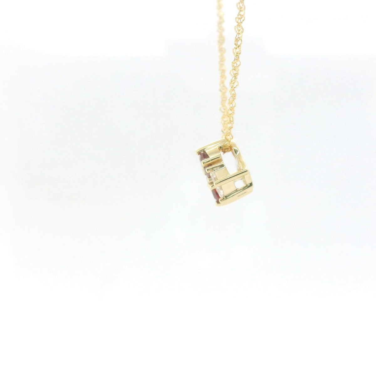 Chatham 0.58ct Lab Ruby & Diamond Pendant