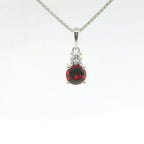 Chatham 0.68ct Lab Ruby & Diamond Pendant