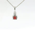 Chatham 0.68ct Lab Ruby & Diamond Pendant