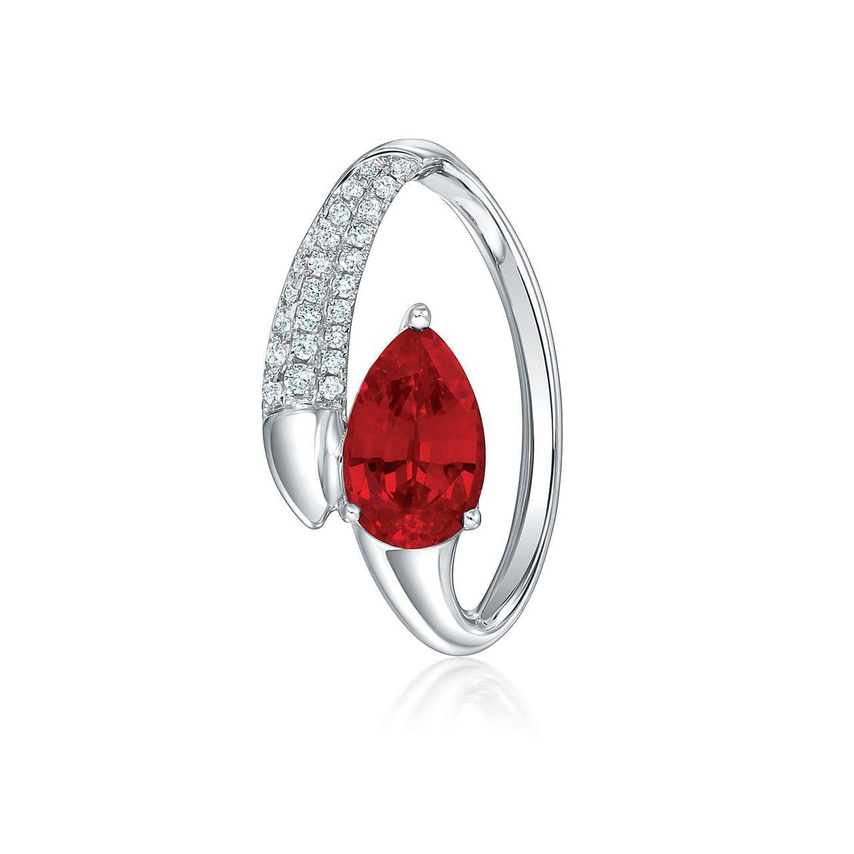 Chatham 1.20ct Lab Ruby & Diamond Pendant