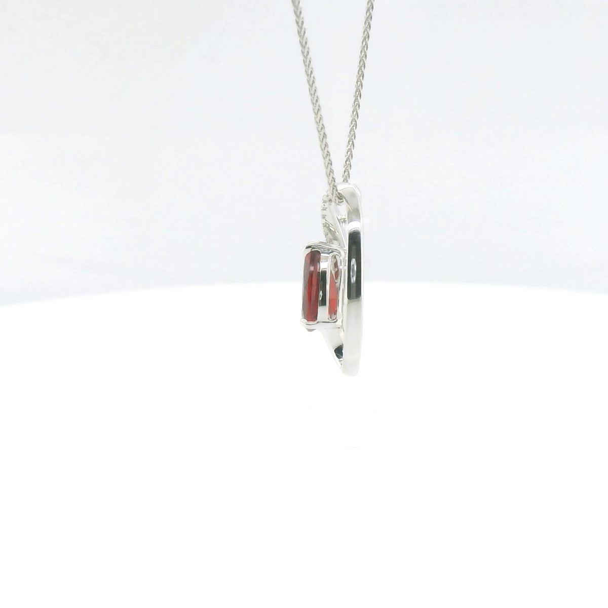 Chatham 1.20ct Lab Ruby & Diamond Pendant