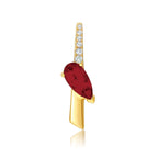 Chatham 0.77ct Lab Ruby & Diamond Pendant