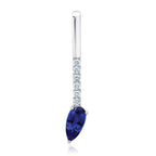 Chatham 0.83ct Lab Sapphire & Diamond Pendant