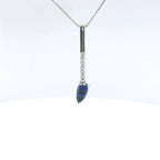 Chatham 0.83ct Lab Sapphire & Diamond Pendant