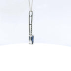 Chatham 0.83ct Lab Sapphire & Diamond Pendant
