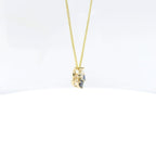 Chatham 0.52ct Lab Sapphire & Diamond Pendant