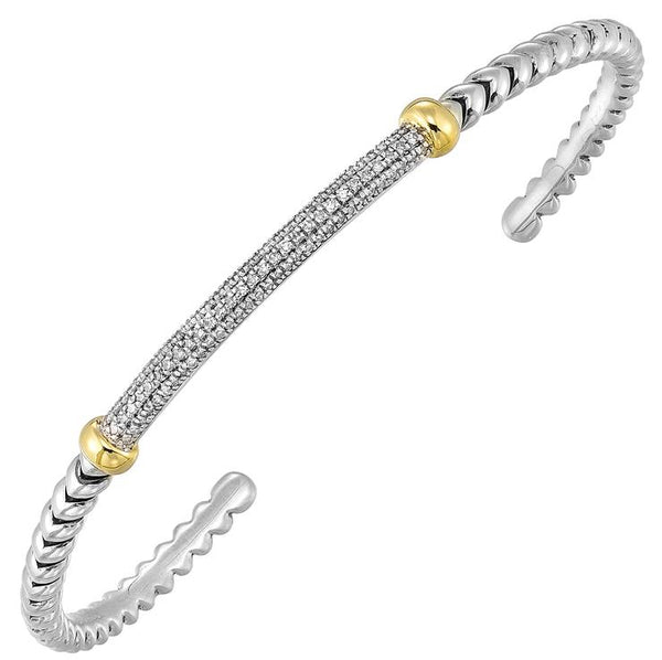 Perfect Love .25ct Diamond Two-Tone Cuff