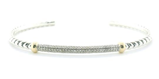 Perfect Love .25ct Diamond Two-Tone Silver Cuff