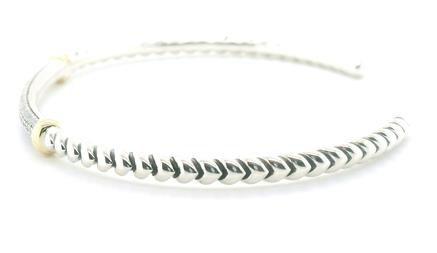 Perfect Love .25ct Diamond Two-Tone Silver Cuff