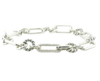 Perfect Love 0.10ct Diamond Silver Paperclip Bracelet