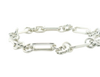 Perfect Love 0.10ct Diamond Silver Paperclip Bracelet