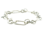 Perfect Love 0.10ct Diamond Silver Paperclip Bracelet