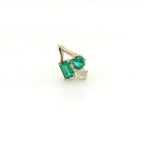 Chatham 0.37ct Lab Emerald & Diamond Pendant