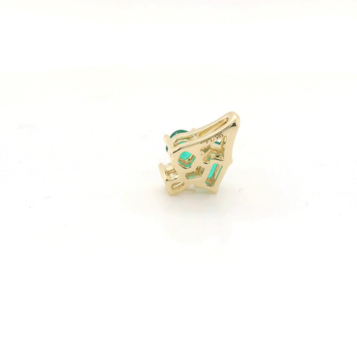 Chatham 0.37ct Lab Emerald & Diamond Pendant
