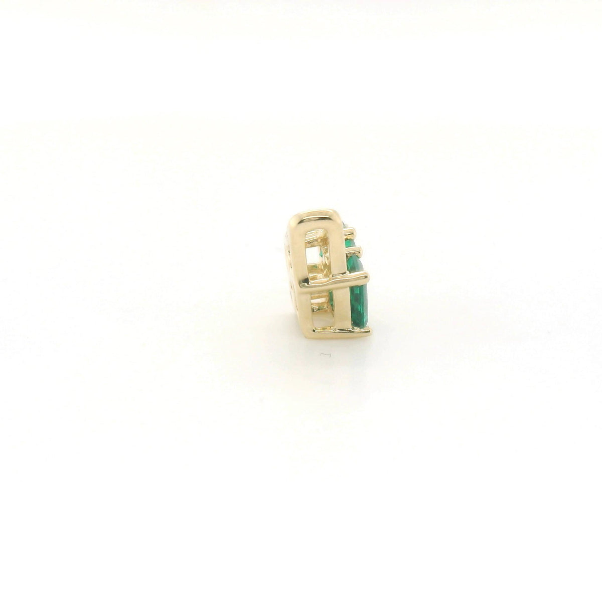 Chatham 0.37ct Lab Emerald & Diamond Pendant