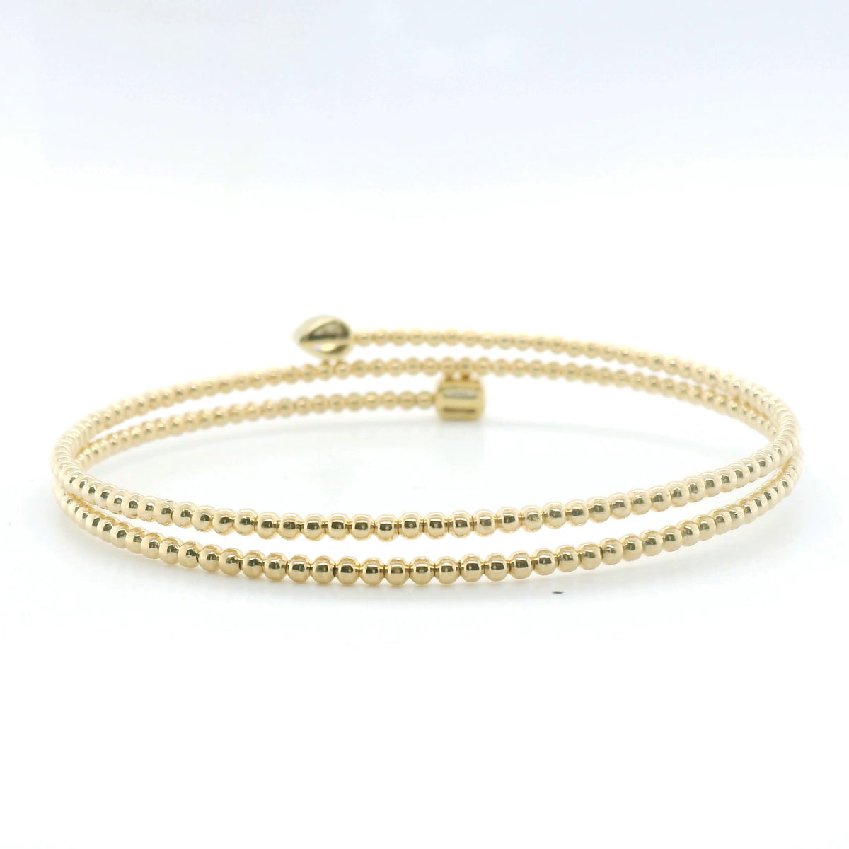 Perfect Love 0.37ct Diamond Pear & Emerald Beaded Bracelet