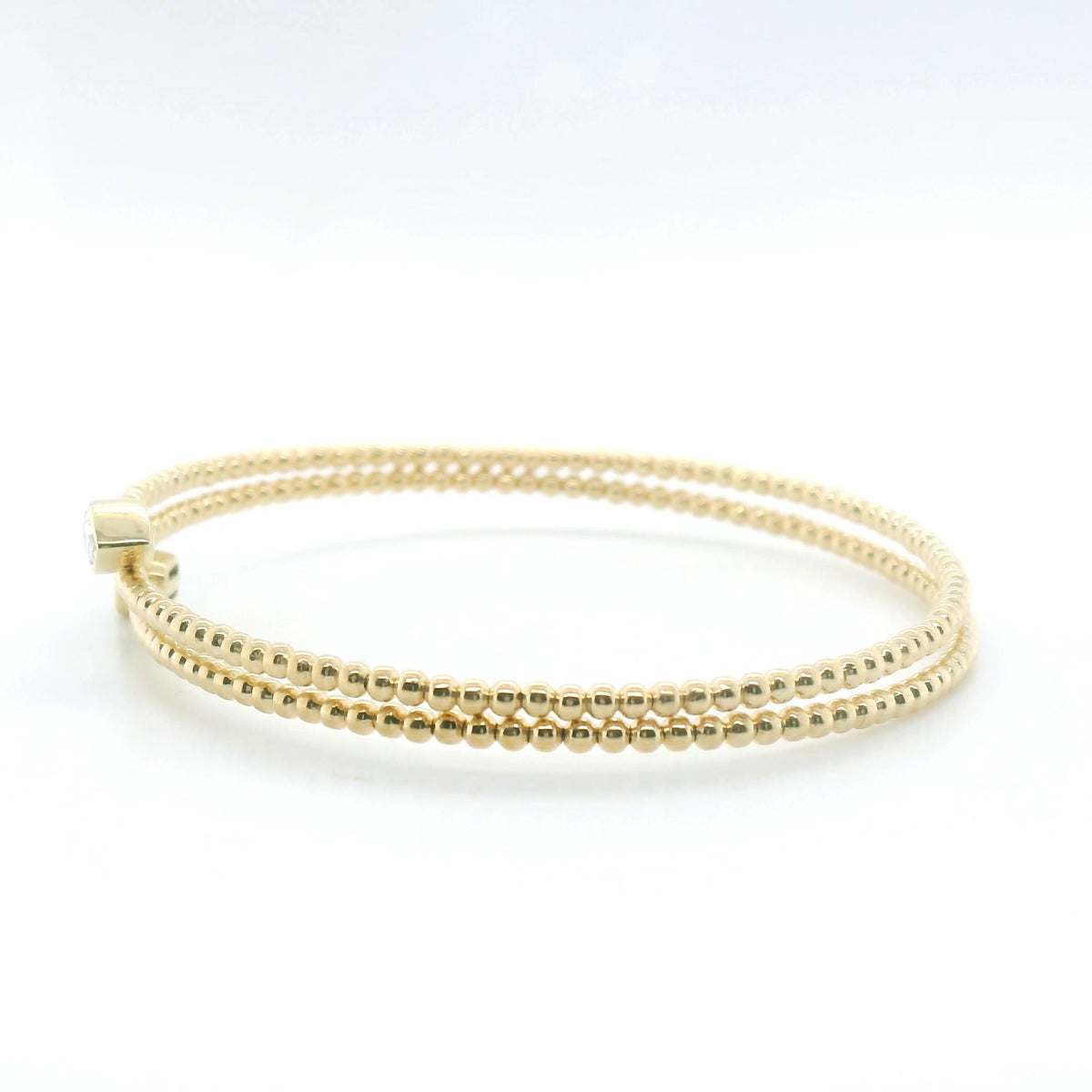 Perfect Love 0.37ct Diamond Pear & Emerald Beaded Bracelet