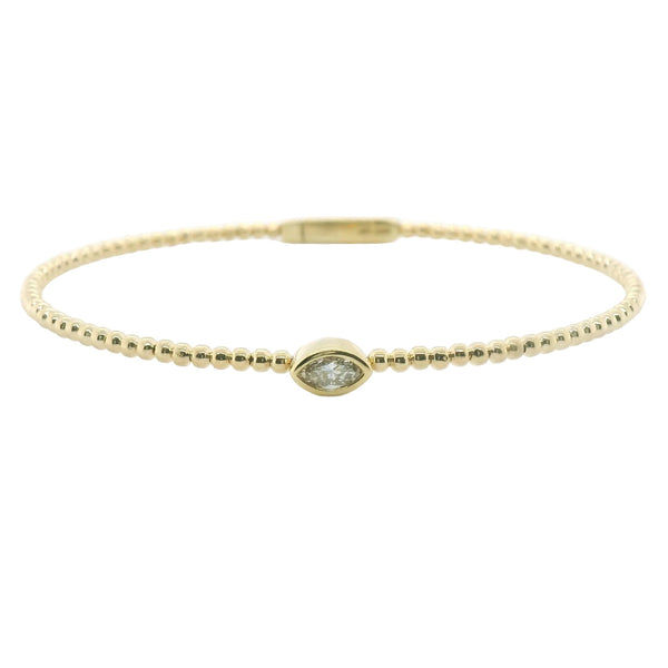 Perfect Love 0.50ct Marquise Diamond Beaded Bracelet