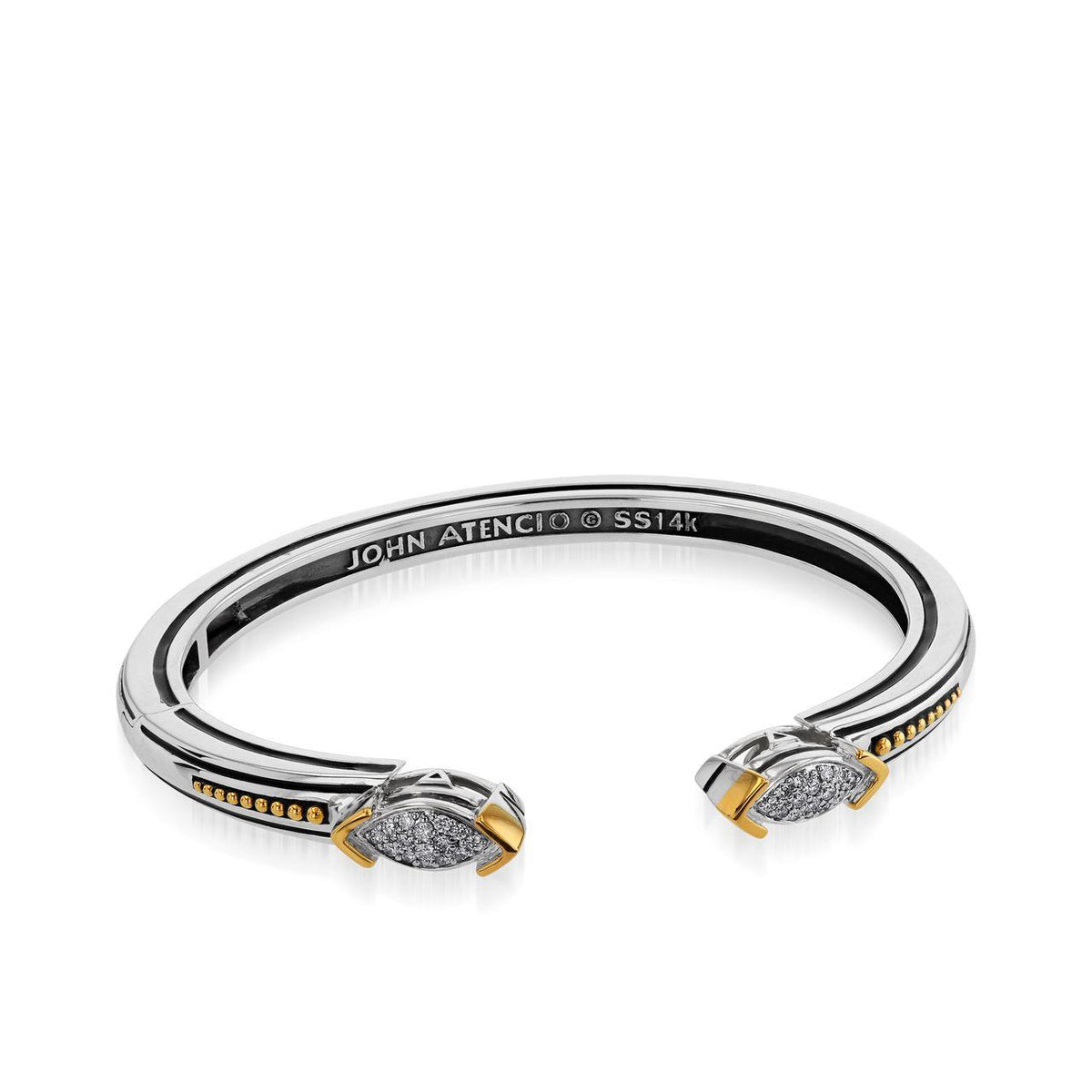John Atencio Elixir 0.30ct Diamond Hinge Cuff