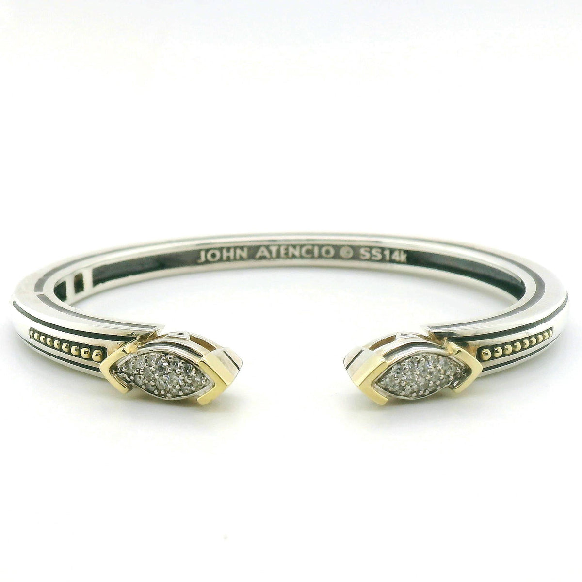 John Atencio Elixir 0.30ct Diamond Hinge Cuff
