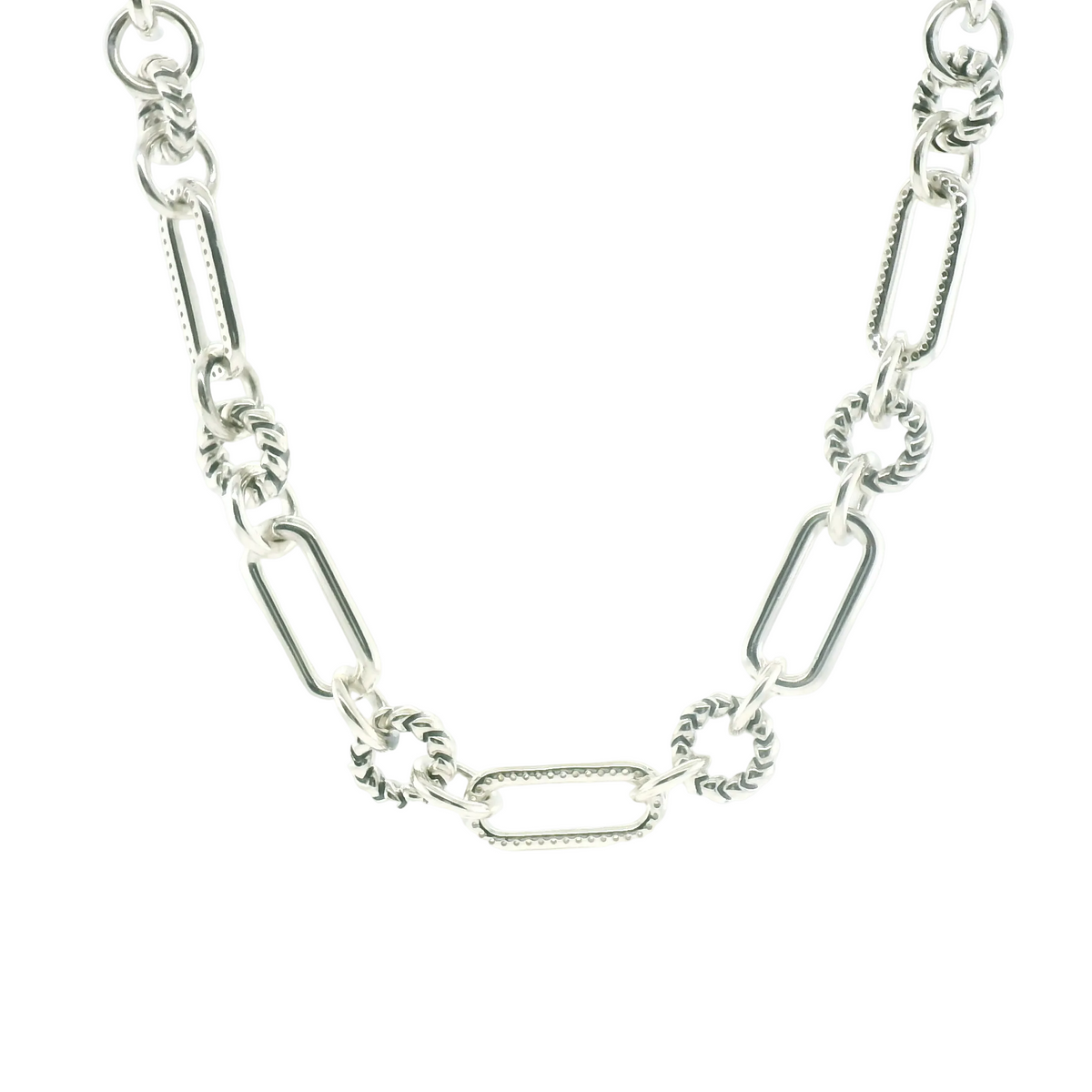 Perfect Love .25ct Diamond Silver Paperclip Necklace