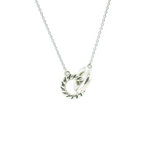 Perfect Love Silver Interlocking Rings Necklace