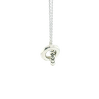 Perfect Love Silver Interlocking Rings Necklace