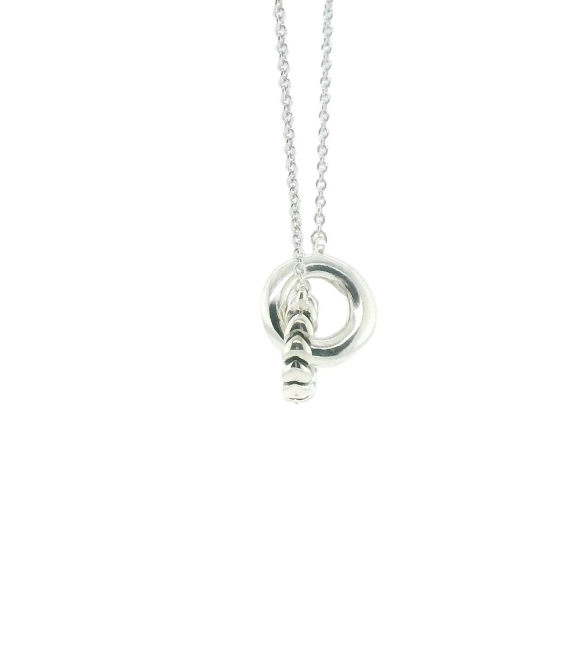 Perfect Love Silver Interlocking Rings Necklace