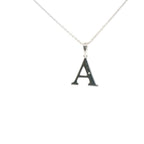 Perfect Love Silver Initial A Diamond Pendant with Chain