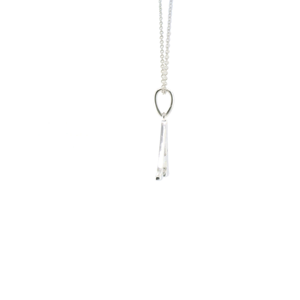Perfect Love Silver Initial A Diamond Pendant with Chain