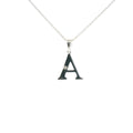 Perfect Love Silver Initial A Diamond Pendant with Chain