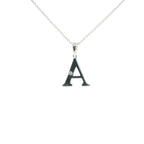 Perfect Love Silver Initial A Diamond Pendant with Chain