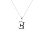 Perfect Love Silver Initial E Diamond Pendant with Chain