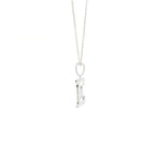 Perfect Love Silver Initial E Diamond Pendant with Chain