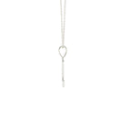 Perfect Love Silver Initial L Diamond Pendant with Chain