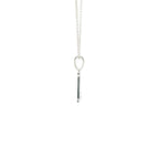 Perfect Love Silver Initial L Diamond Pendant with Chain