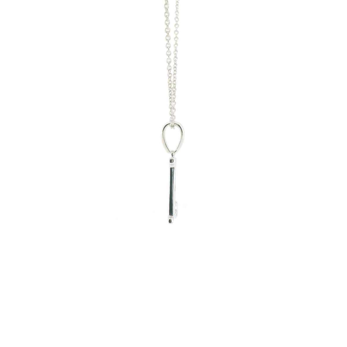 Perfect Love Silver Initial L Diamond Pendant with Chain