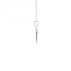 Perfect Love Silver Initial M Diamond Pendant with Chain