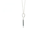 Perfect Love Silver Initial M Diamond Pendant with Chain
