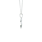 Perfect Love Silver Initial S Diamond Pendant with Chain