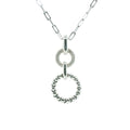Perfect Love 0.13ct Diamond Silver Hoop Pendant with Chain