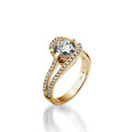 Bellissima Pave Diamond Yellow Gold Engagement Ring