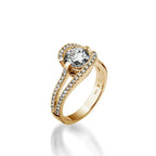 Bellissima Pave Diamond Yellow Gold Engagement Ring