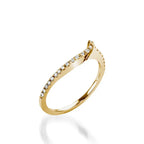 Bellissima Pave Diamond Yellow Gold Engagement Ring