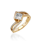 Mystere Yellow Gold Engagement Ring
