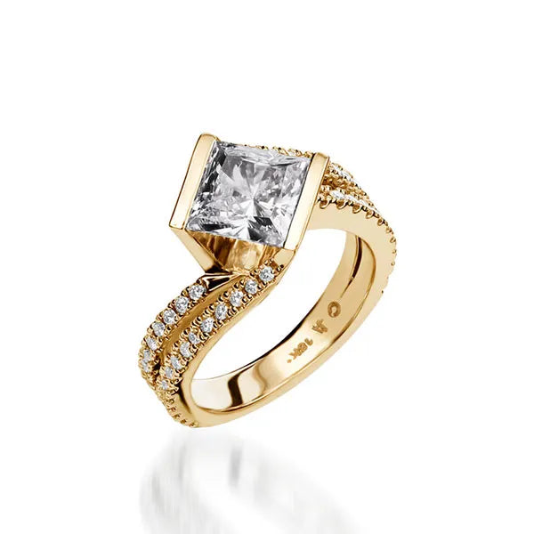 Mystere Yellow Gold Engagement Ring